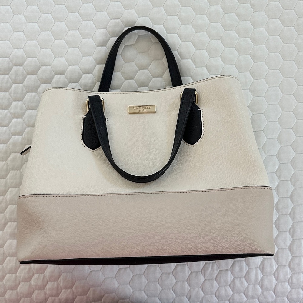 kate spade Two-Tone Cream, Light Tan and Black Tote